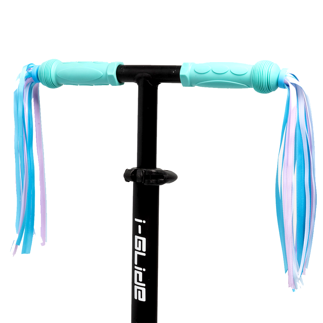 B2B i-Glide 3 Wheel Kids Scooter with Ribbons - Aqua