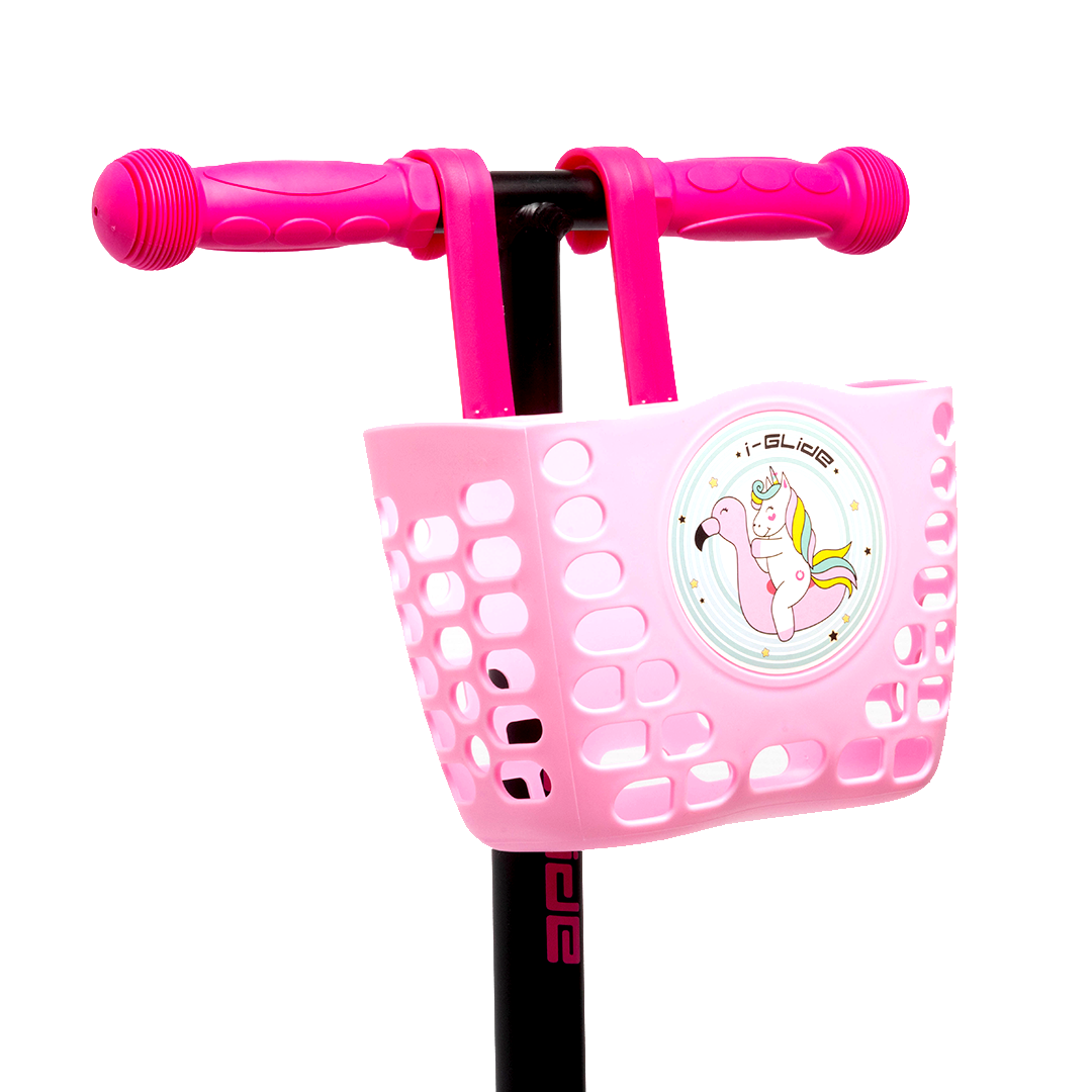 B2B i-Glide Handlebar Basket - Pink Unicorn